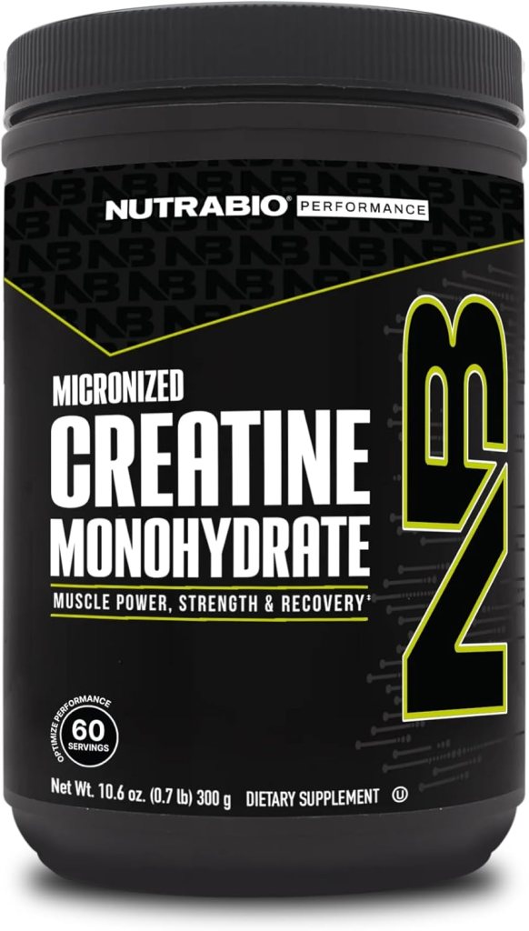 NutraBio Pure Creatine Monohydrate Powder Supplement, Unflavored